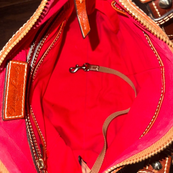 Dooney & Bourke Snake / Lizard Leather Embossed Hobo Bag Satchel Brown Gray - Picture 7 of 7